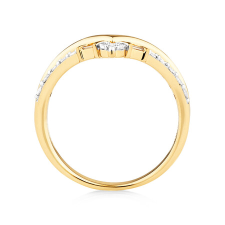 Chevron Ring with 0.25 Carat TW of Diamonds in 10kt Yellow Gold Chevron Ring with 0.25 Carat TW of Diamonds in 10kt Yellow Gold