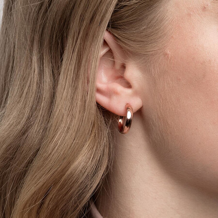 Hoop Earrings in 10ct Rose Gold Hoop Earrings in 10ct Rose Gold