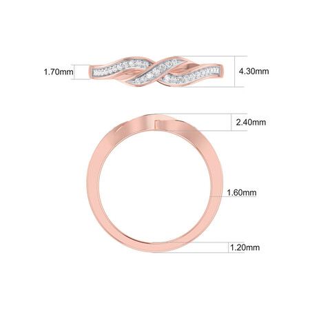 Ring with Diamonds in 10kt Rose Gold Ring with Diamonds in 10kt Rose Gold