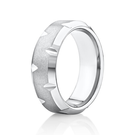Men’s Ring in Grey Sapphire Tungsten Men’s Ring in Grey Sapphire Tungsten