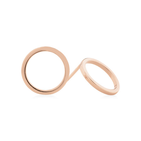 10mm Circle Stud Earrings in 10kt Rose Gold 10mm Circle Stud Earrings in 10kt Rose Gold