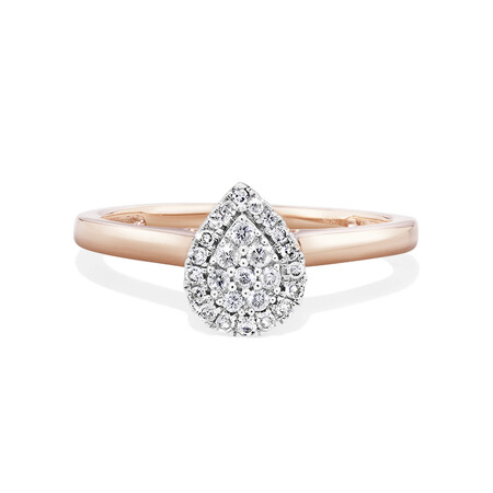Promise Ring with 0.15 Carat TW of Diamonds in 10kt Rose Gold Promise Ring with 0.15 Carat TW of Diamonds in 10kt Rose Gold
