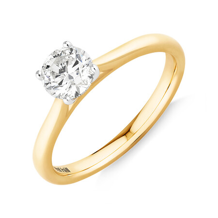 Evermore Certified Solitaire Engagement Ring with a 0.70 Carat TW Diamond in 14kt Yellow/White Gold Evermore Certified Solitaire Engagement Ring with a 0.70 Carat TW Diamond in 14kt Yellow/White Gold