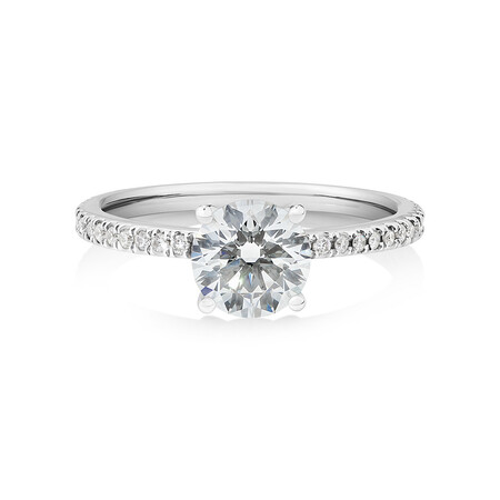 Laboratory-Created 1.14 Carat TW of Diamond Ring In 14ct White Gold Laboratory-Created 1.14 Carat TW of Diamond Ring In 14ct White Gold