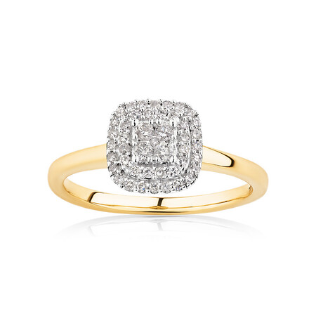 Evermore Bridal Set with 0.25 Carat TW of Diamonds in 10ct Yellow & White Gold Evermore Bridal Set with 0.25 Carat TW of Diamonds in 10ct Yellow & White Gold