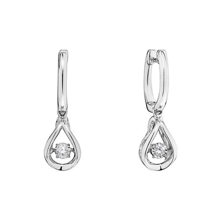 Everlight Earrings with Diamonds in Sterling Silver Everlight Earrings with Diamonds in Sterling Silver