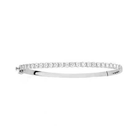 Bangle with 2 Carat TW of Diamonds in 14kt White Gold