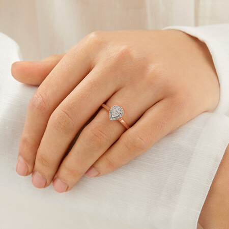 Promise Ring with 0.15 Carat TW of Diamonds in 10kt Rose Gold Promise Ring with 0.15 Carat TW of Diamonds in 10kt Rose Gold
