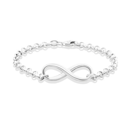 19cm (7.5") Infinity Bracelet in Sterling Silver 19cm (7.5") Infinity Bracelet in Sterling Silver