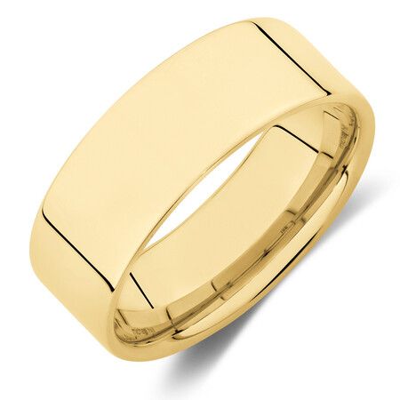 Flat Wedding Band in 10ct Yellow Gold Flat Wedding Band in 10ct Yellow Gold