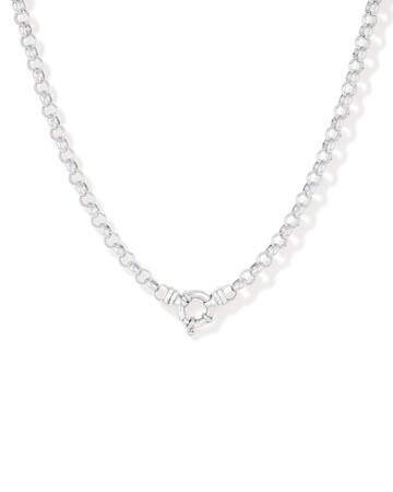 45cm (18") 6.5mm-7mm Width Belcher Chain in Sterling Silver 45cm (18") 6.5mm-7mm Width Belcher Chain in Sterling Silver