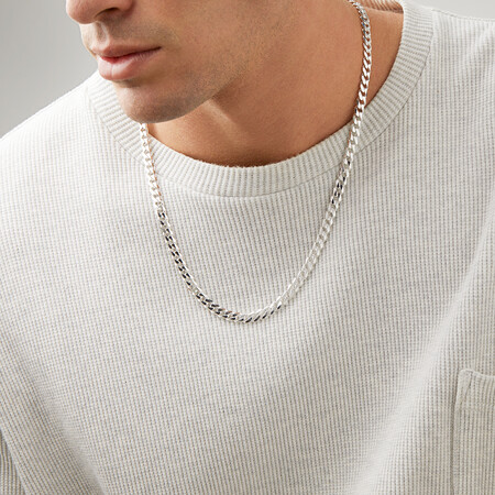 60cm (24") Men's Curb Chain in Sterling Silver 60cm (24") Men's Curb Chain in Sterling Silver