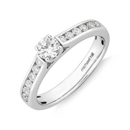 Bridal Set with 1.00 Carat TW of Diamonds in 14kt White Gold Bridal Set with 1.00 Carat TW of Diamonds in 14kt White Gold