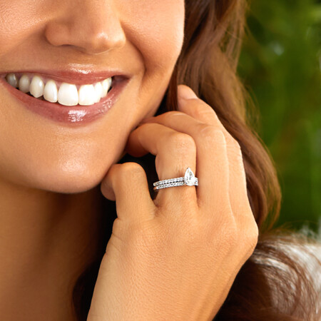 Pear Solitaire Engagement Ring with 1.12ct TW of Diamonds in 14ct White Gold Pear Solitaire Engagement Ring with 1.12ct TW of Diamonds in 14ct White Gold