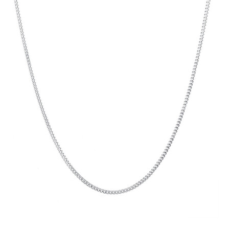 40cm (16") Curb Chain in Sterling Silver 40cm (16") Curb Chain in Sterling Silver