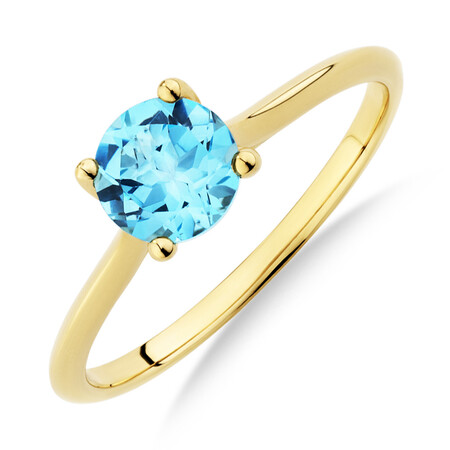 Ring with Topaz in 10kt Yellow Gold
