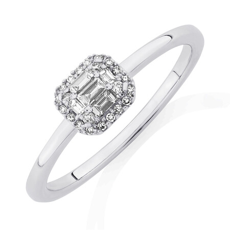 Evermore Promise Ring with 0.15 Carat TW of Diamonds in 10kt White Gold Evermore Promise Ring with 0.15 Carat TW of Diamonds in 10kt White Gold