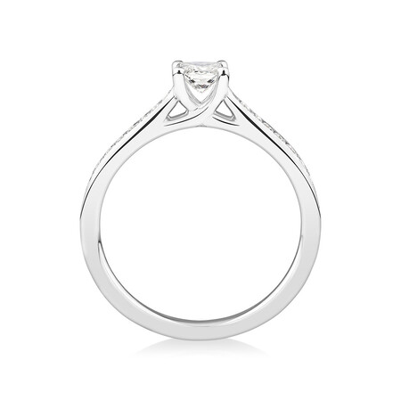 Solitaire Engagement Ring With 1/2 Carat TW of Diamonds In 14kt White Gold Solitaire Engagement Ring With 1/2 Carat TW of Diamonds In 14kt White Gold