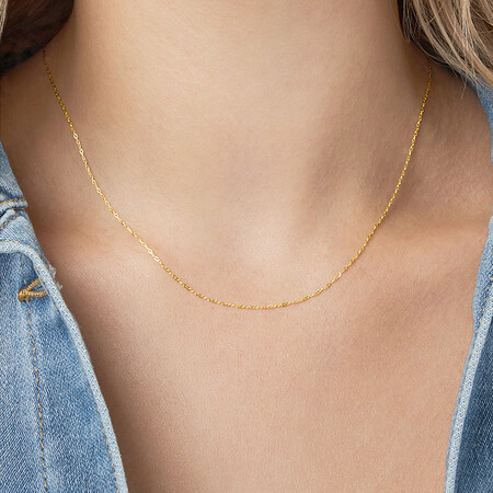 40cm (16") Solid Cable Chain in 10ct Yellow Gold 40cm (16") Solid Cable Chain in 10ct Yellow Gold