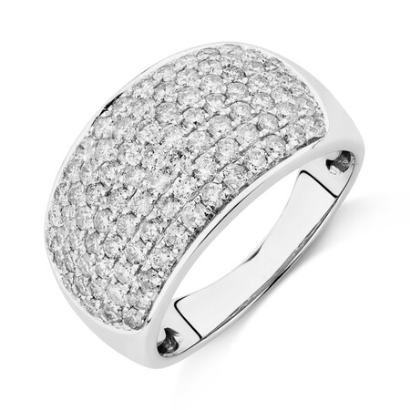 Ring with 1.5 Carat TW of Diamonds in 10ct White Gold Ring with 1.5 Carat TW of Diamonds in 10ct White Gold