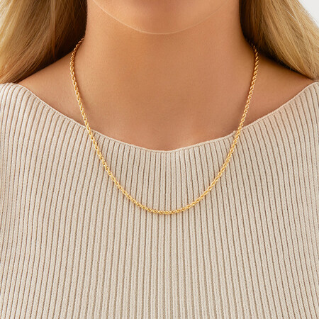 45cm (18") Rope Chain in 10kt Yellow Gold 45cm (18") Rope Chain in 10kt Yellow Gold
