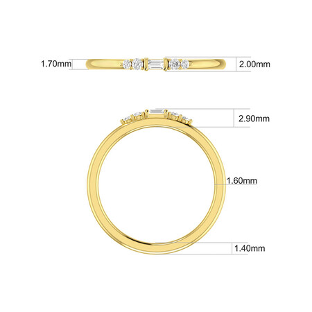 Stacker Ring with Diamonds in 10ct Yellow Gold Stacker Ring with Diamonds in 10ct Yellow Gold