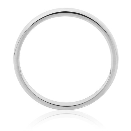 2mm Flat Bevelled Wedding Band in 10kt White Gold 2mm Flat Bevelled Wedding Band in 10kt White Gold