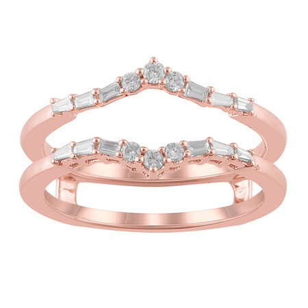 Enhancer Ring with 1/4 Carat TW of Diamonds in 10ct Rose Gold Enhancer Ring with 1/4 Carat TW of Diamonds in 10ct Rose Gold