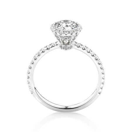 Sir Michael Hill Designer Halo Engagement Ring with 1.36 Carat TW of Diamonds in 18kt White Gold Sir Michael Hill Designer Halo Engagement Ring with 1.36 Carat TW of Diamonds in 18kt White Gold