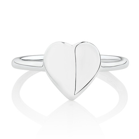 Heart Signet Ring in Sterling Silver Heart Signet Ring in Sterling Silver