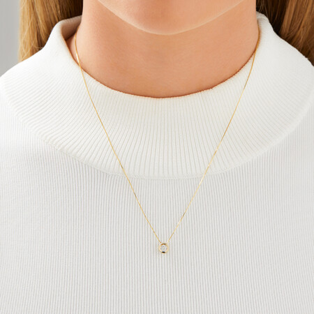 Pendant with a Diamond in 10kt Yellow Gold Pendant with a Diamond in 10kt Yellow Gold