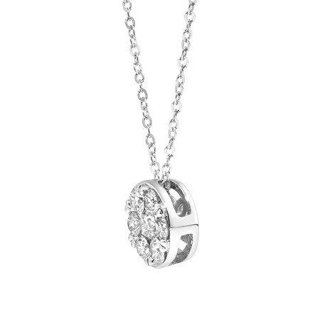 Pendant with 0.25 Carat TW Of Diamonds in 10kt White Gold Pendant with 0.25 Carat TW Of Diamonds in 10kt White Gold