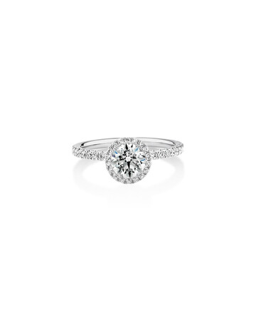 Sir Michael Hill Designer Halo Engagement Ring with 1.36 Carat TW of Diamonds in 18kt White Gold Sir Michael Hill Designer Halo Engagement Ring with 1.36 Carat TW of Diamonds in 18kt White Gold