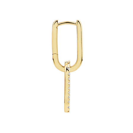 Paperclip Drop Earrings with 0.34 Carat TW of Diamonds in 10kt Yellow Gold Paperclip Drop Earrings with 0.34 Carat TW of Diamonds in 10kt Yellow Gold