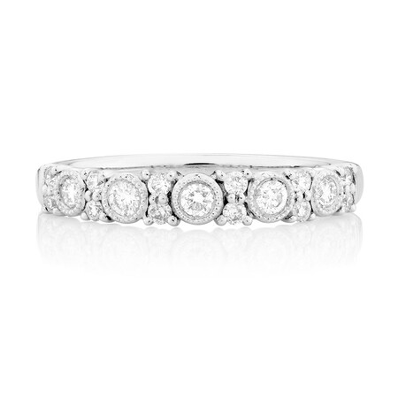 Wedding Band with 1/3 Carat TW of Diamonds in 10ct White Gold Wedding Band with 1/3 Carat TW of Diamonds in 10ct White Gold