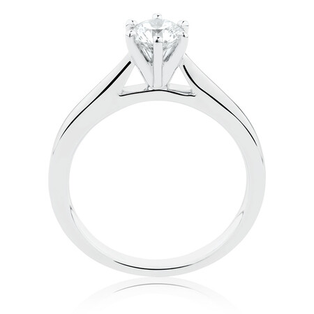 Bridal Solitaire Ring with 0.50 Carat TW of Diamonds in 14ct White Gold Bridal Solitaire Ring with 0.50 Carat TW of Diamonds in 14ct White Gold