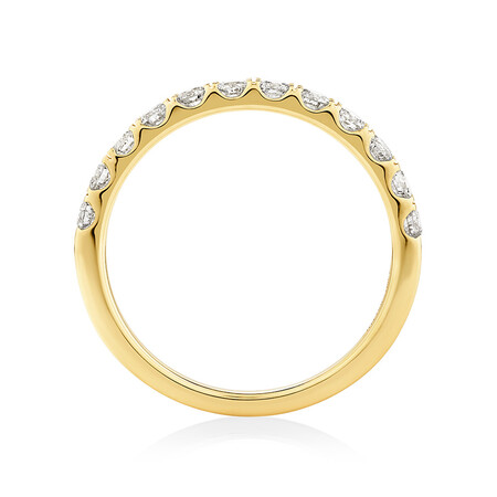 Wedding Band with 1/2 Carat TW of Diamonds in 14ct Yellow Gold Wedding Band with 1/2 Carat TW of Diamonds in 14ct Yellow Gold