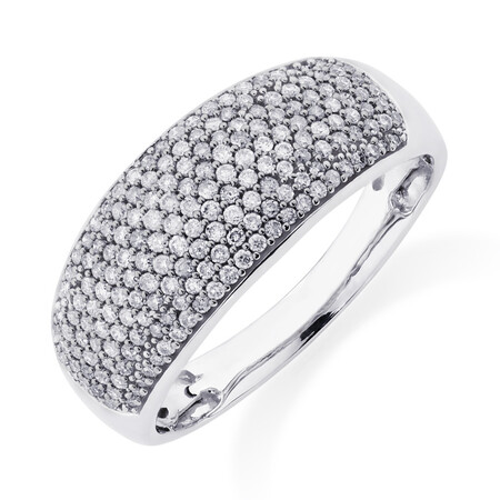 Pave Ring with 0.60 Carat TW of Diamonds in 10ct White Gold Pave Ring with 0.60 Carat TW of Diamonds in 10ct White Gold