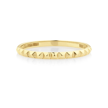 Square Stacker Ring in 10ct Yellow Gold Square Stacker Ring in 10ct Yellow Gold
