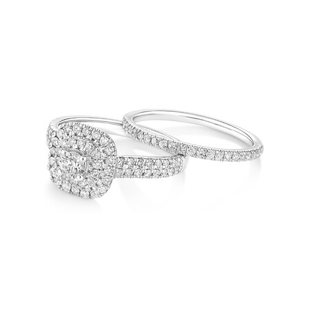 Evermore Bridal Set with 1 Carat TW of Diamonds in 14ct White Gold Evermore Bridal Set with 1 Carat TW of Diamonds in 14ct White Gold