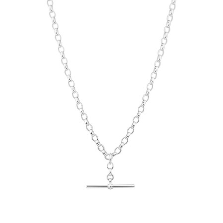45cm (18") 4.5mm-5mm Width Belcher Fob Chain in Sterling Silver 45cm (18") 4.5mm-5mm Width Belcher Fob Chain in Sterling Silver