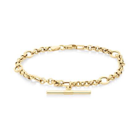 19cm (7.5") Belcher Fob Bracelet in 10kt Yellow Gold 19cm (7.5") Belcher Fob Bracelet in 10kt Yellow Gold