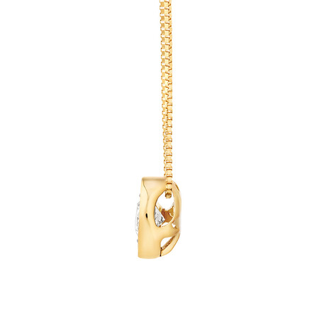 Pendant with a 1/4 Carat TW Diamond in 10kt Yellow Gold Pendant with a 1/4 Carat TW Diamond in 10kt Yellow Gold