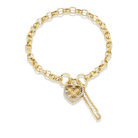 19cm (7.5") 4.5mm-5mm Width Diamond Set Belcher Bracelet in 10kt Yellow Gold 19cm (7.5") 4.5mm-5mm Width Diamond Set Belcher Bracelet in 10kt Yellow Gold
