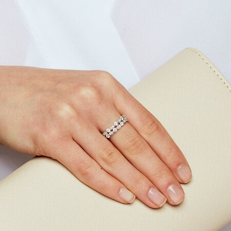 Ring with 0.65 Carat TW of Diamonds in 10ct White Gold Ring with 0.65 Carat TW of Diamonds in 10ct White Gold