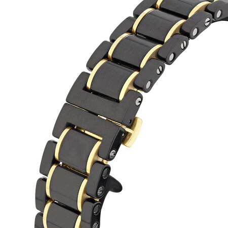 Chronograph Watch with 0.50 Carat TW of Diamonds in Black Ceramic & Gold Tone Stainless Steel Chronograph Watch with 0.50 Carat TW of Diamonds in Black Ceramic & Gold Tone Stainless Steel