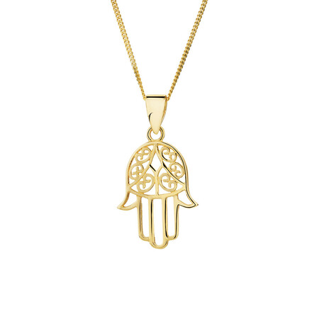Hamsa Hand Pendant in 10ct Yellow Gold Hamsa Hand Pendant in 10ct Yellow Gold