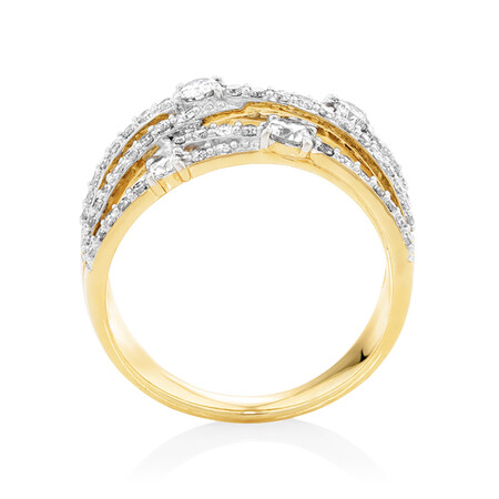 1 Carat TW of Diamonds Ring in 10ct Yellow Gold 1 Carat TW of Diamonds Ring in 10ct Yellow Gold