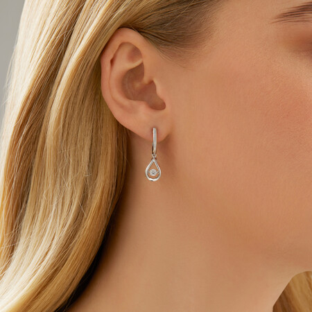 Everlight Earrings with Diamonds in Sterling Silver Everlight Earrings with Diamonds in Sterling Silver