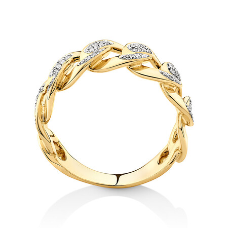 Link Ring with 0.33 Carat TW of Diamonds in 10kt Yellow Gold Link Ring with 0.33 Carat TW of Diamonds in 10kt Yellow Gold